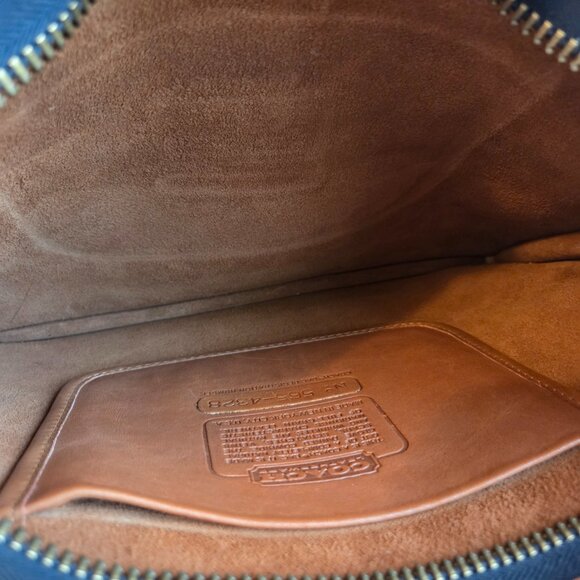 EUC NYC Vintage Coach Slim Clutch Large (#9555) in British Tan - Picture 5 of 11